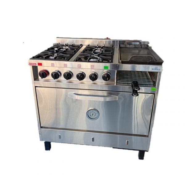 Cocina Rovesco Multifunción 4 hornallas 90cm